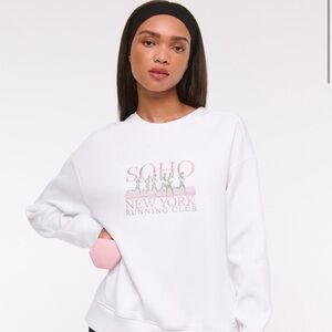 YPB neoKNIT Crew White Graphic Sweatshirt
